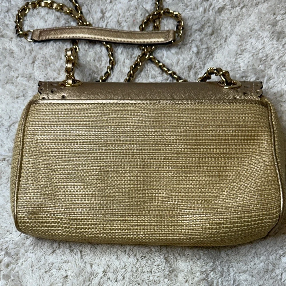 NWOT Michael Kors Gold and Tan Shoulder Bag